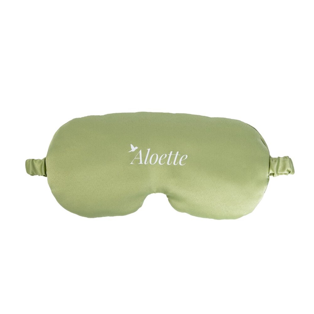 Aloette Weighted Eye Mask 100% satin polyester outer cover with 100% cotton line - Picture 2 of 4